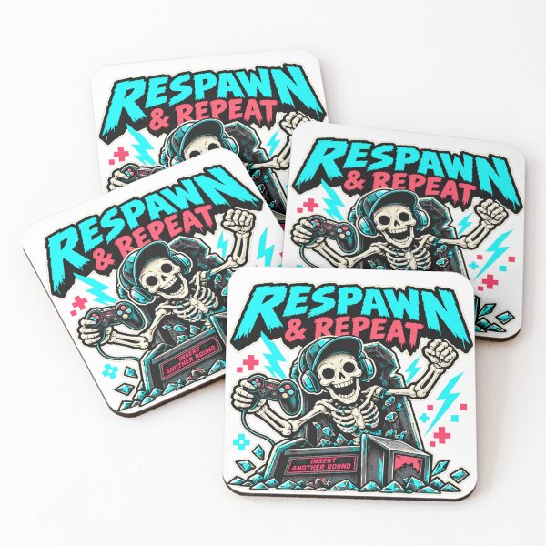 Item preview, Respawn and Repeat - Skeleton Arcade Gamer designed and sold by AcruxUltra.