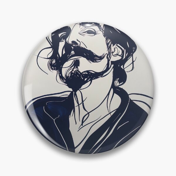 Item preview, Diego Velázquez, portrait - Blue Abstract Art designed and sold by shadow-bloom.