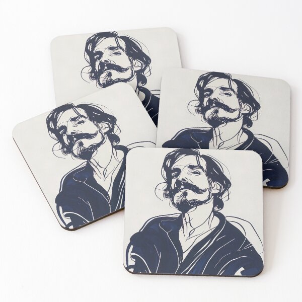 Item preview, Diego Velázquez, portrait - Blue Abstract Art designed and sold by shadow-bloom.