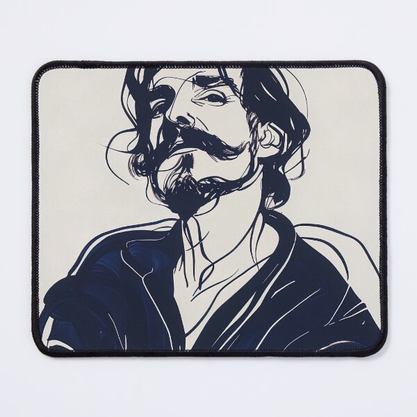 Item preview, Diego Velázquez, portrait - Blue Abstract Art designed and sold by shadow-bloom.