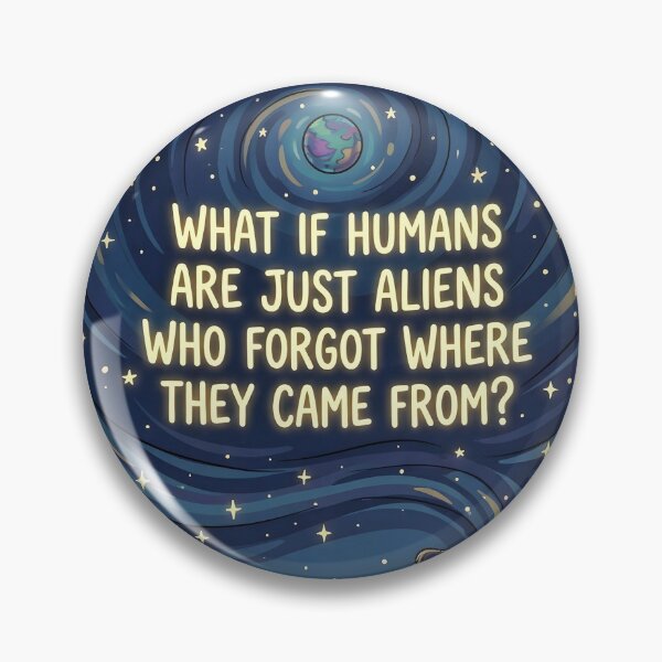 Item preview, What If Humans Are Just Aliens Quote Canvas Print | Cosmic Starry Night Wall Art | Philosophical Space Sci-Fi Poster | Celestial Ocean Cliff Decor designed and sold by SergioMiklos.