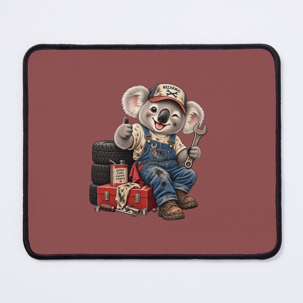 Item preview, Vintage Mechanic Koala – Retro Automotive Koala Design designed and sold by FootprintofLove.
