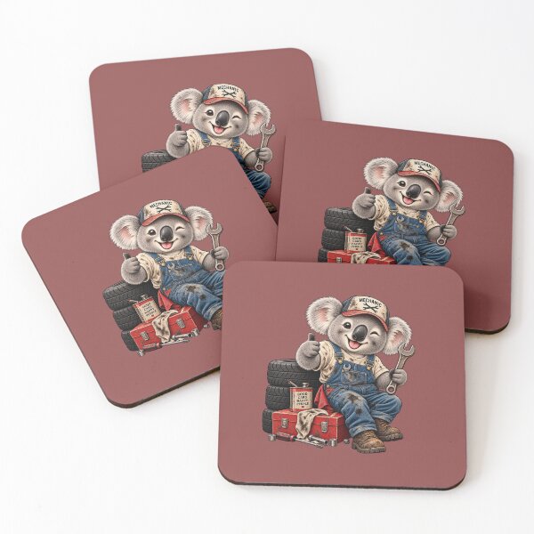 Item preview, Vintage Mechanic Koala – Retro Automotive Koala Design designed and sold by FootprintofLove.