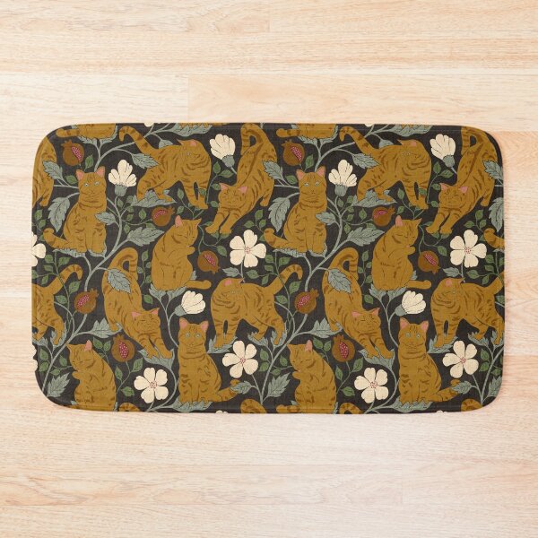 Item preview, Floral Ginger Cats designed and sold by Gaia Marfurt.