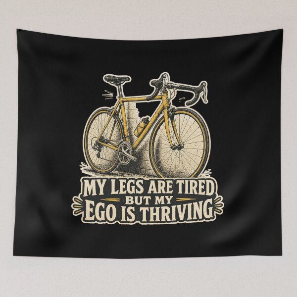 Item preview, My Legs Are Tired But My Ego Is Thriving Shirt, Funny Cyclist T-Shirt, Biking Humor Tee, Funny Cycling Gift Shirt, Vintage Bike Graphic designed and sold by TshirtsLabs.
