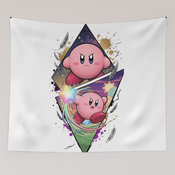 Item preview, Celestial Kirby Warp Star Geometric Galaxy Art designed and sold by Alaric4you.