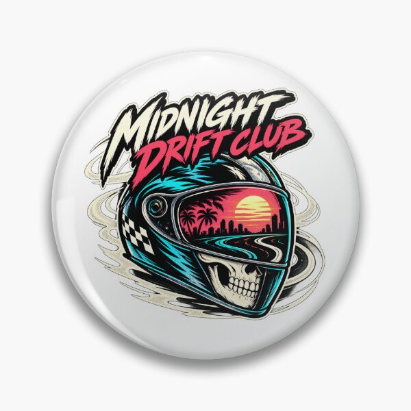 Item preview, Midnight Drift Club - Neon Skull Helmet designed and sold by AcruxUltra.