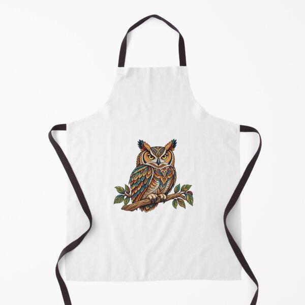 Item preview, Colorful Bohemian Great Horned Owl – Ornamental Owl Art designed and sold by PeanutGalSean.
