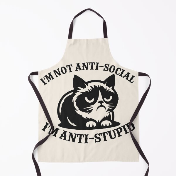 Item preview, Funny Grumpy Cat I'm Not Anti-Social, I'm Anti-Stupid designed and sold by legendaryskins.