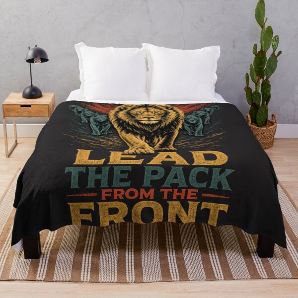 Item preview, Lead The Pack From The Front Motivational Lion Leadership Design designed and sold by Bennie Singh.