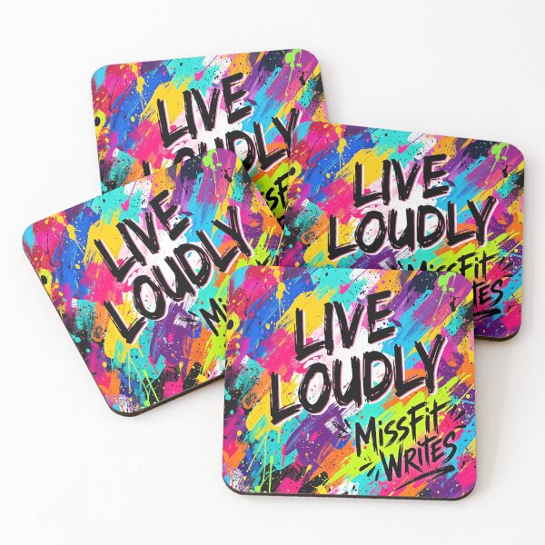 Item preview, Live Loudly – Bright Graffiti Art designed and sold by missfit-writes.