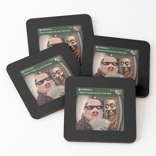 Item preview, There Is Motion at Your Front Door John Pork Meme designed and sold by khdmalakarak.