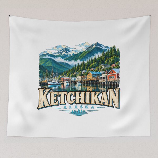 Item preview, Vintage Ketchikan Alaska Travel Souvenir Landmark Gift designed and sold by MichaeIRellov.