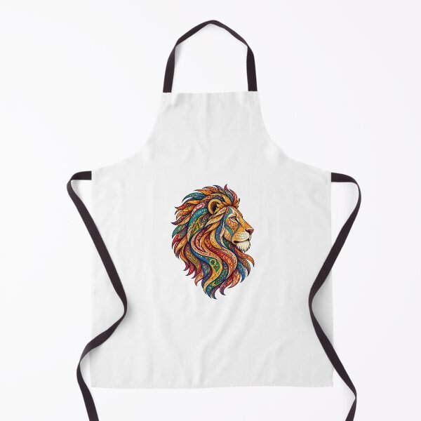 Item preview, Colorful Bohemian Lion Profile – Ornamental Lion Art designed and sold by PeanutGalSean.