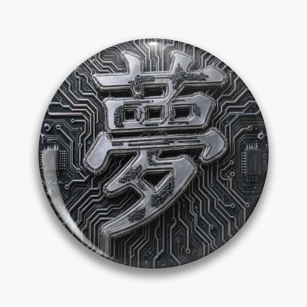 Item preview, YUME Dream‑Core PCB — Cyber Circuit Emblem designed and sold by dragon580 // Waaa… the killer shark ran away.