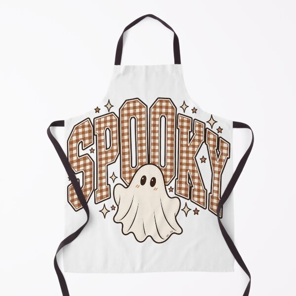 Item preview, Brown Plaid Gingham Spooky Varsity Ghost Halloween Art designed and sold by DesignArtist.ia.