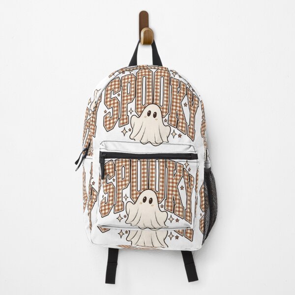 Item preview, Brown Plaid Gingham Spooky Varsity Ghost Halloween Art designed and sold by DesignArtist.ia.