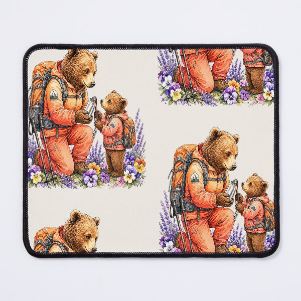 Item preview, Hiking Mother Bear With Her Cub designed and sold by the artedivino.