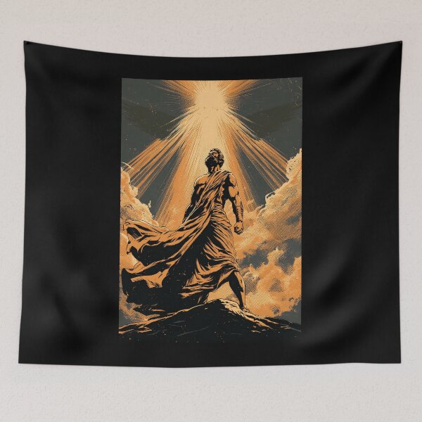 Item preview, Biblical Figure Under Divine Light – Vintage Christian Faith Art designed and sold by D-Oles-Mercher.