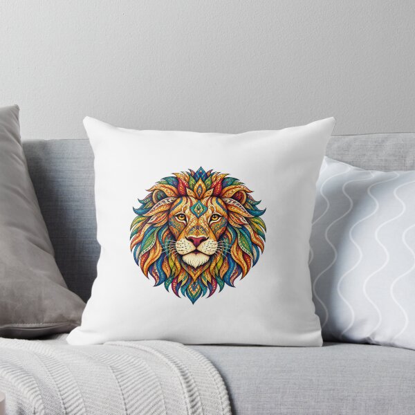 Item preview, Colorful Bohemian Lion – Ornamental Lion Art designed and sold by PeanutGalSean.