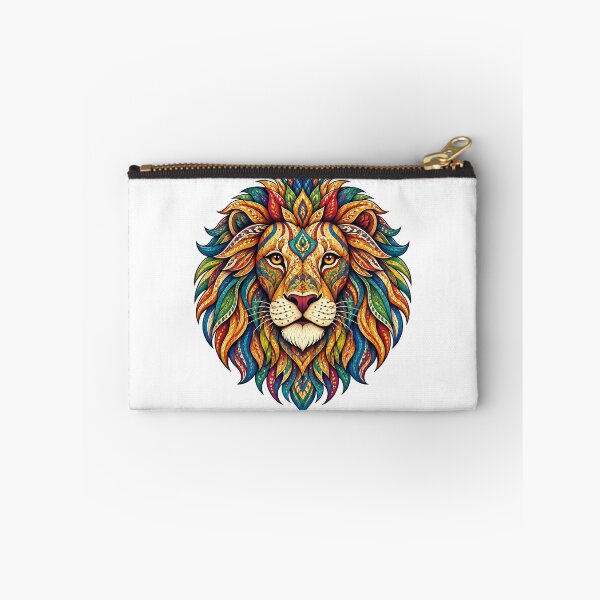 Item preview, Colorful Bohemian Lion – Ornamental Lion Art designed and sold by PeanutGalSean.