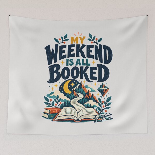 Item preview, My Weekend Is All Booked Funny Reading designed and sold by MagicTheDog.