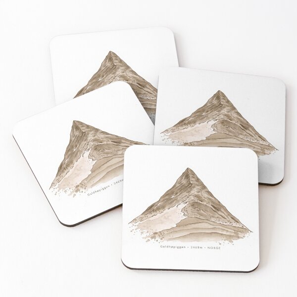 Item preview, Galdhøpiggen Mountain Watercolor Art - Norway Hiking Adventure designed and sold by Xeneros.