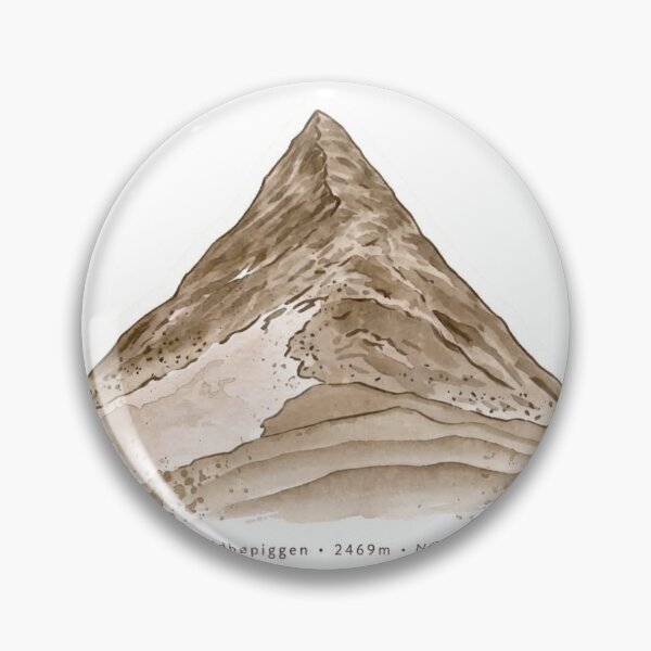 Item preview, Galdhøpiggen Mountain Watercolor Art - Norway Hiking Adventure designed and sold by Xeneros.