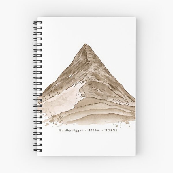 Item preview, Galdhøpiggen Mountain Watercolor Art - Norway Hiking Adventure designed and sold by Xeneros.