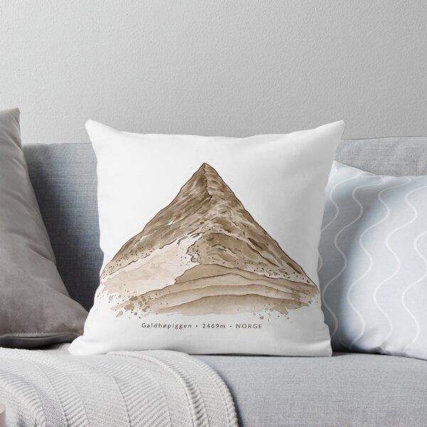 Item preview, Galdhøpiggen Mountain Watercolor Art - Norway Hiking Adventure designed and sold by Xeneros.