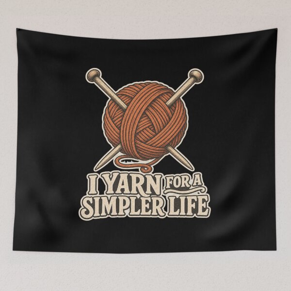 Item preview, I Yarn For A Simpler Life Shirt, Funny Knitting T-Shirt, Crochet Humor Tee, Funny Yarn Lover Gift Shirt, Vintage Craft Graphic designed and sold by TshirtsLabs.