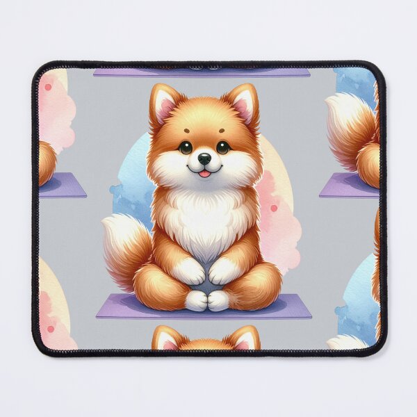 Item preview, Relaxed yoga dog in watercolors designed and sold by LiskoDesign.