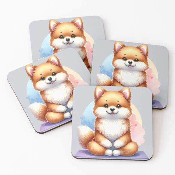 Item preview, Relaxed yoga dog in watercolors designed and sold by LiskoDesign.