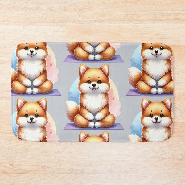 Item preview, Relaxed yoga dog in watercolors designed and sold by LiskoDesign.