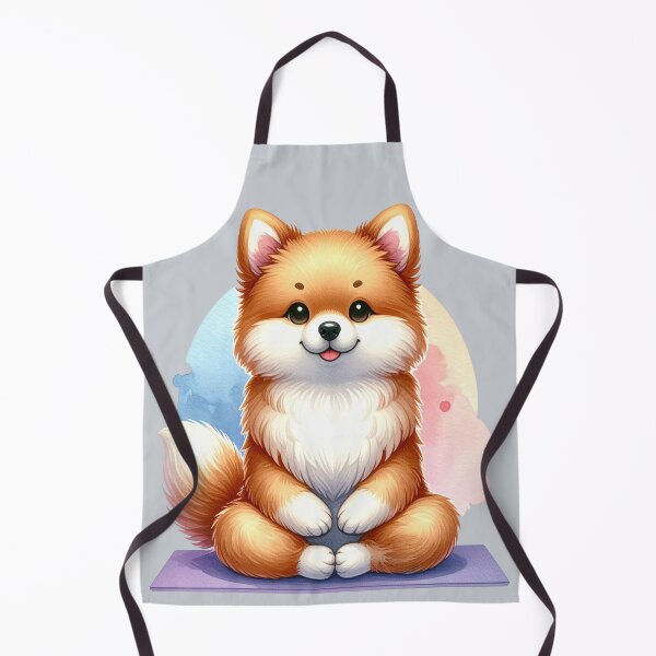 Item preview, Relaxed yoga dog in watercolors designed and sold by LiskoDesign.