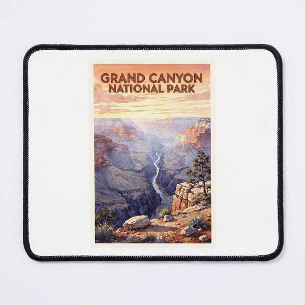 Item preview, Grand Canyon National Park Arizona Vintage Watercolor Travel designed and sold by Teelogic.