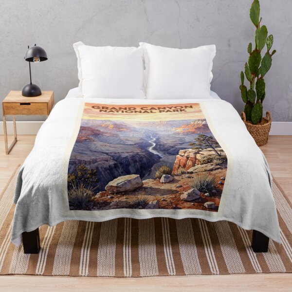 Item preview, Grand Canyon National Park Arizona Vintage Watercolor Travel designed and sold by Teelogic.