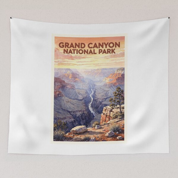 Item preview, Grand Canyon National Park Arizona Vintage Watercolor Travel designed and sold by Teelogic.