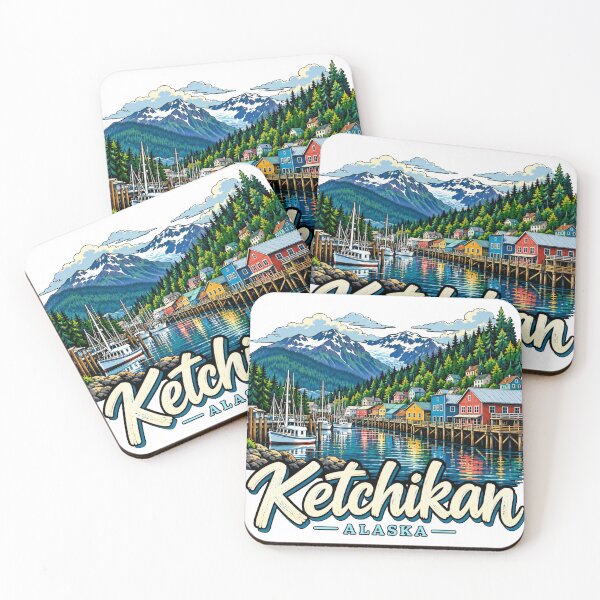Item preview, Hand Drawn Ketchikan Alaska Travel Souvenir Landmark Gift designed and sold by MichaeIRellov.