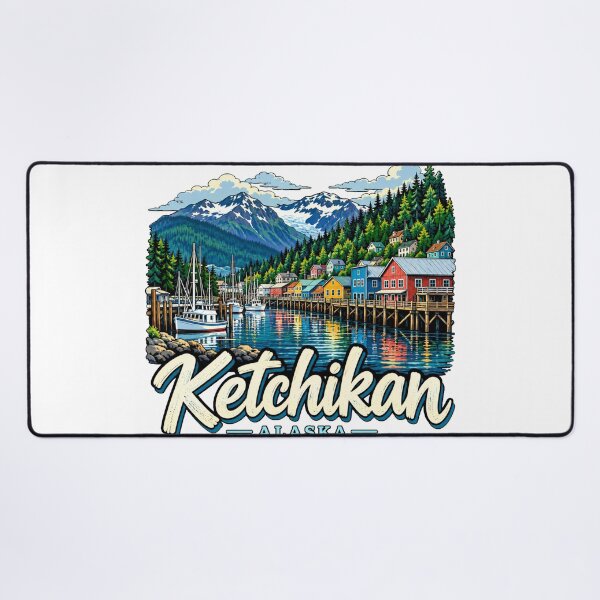 Item preview, Hand Drawn Ketchikan Alaska Travel Souvenir Landmark Gift designed and sold by MichaeIRellov.