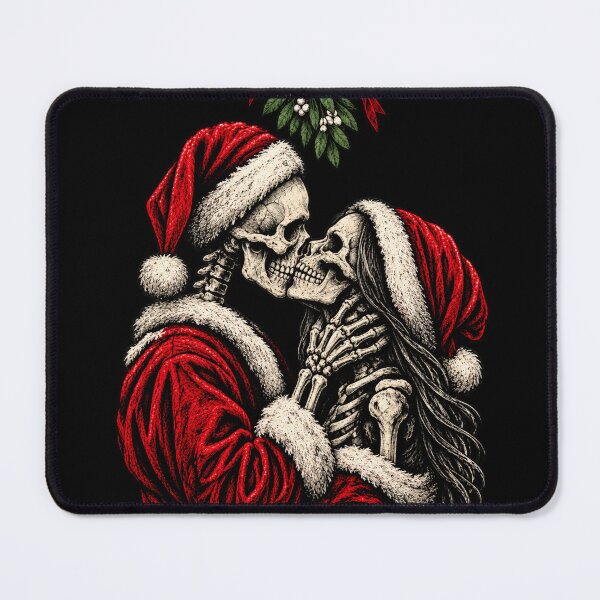 Item preview, Gothic Skeleton Santa Kiss Under Mistletoe designed and sold by MariDonna.
