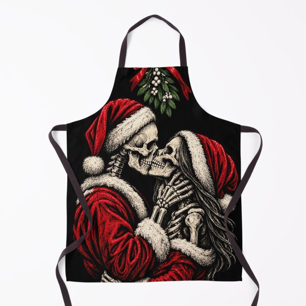 Item preview, Gothic Skeleton Santa Kiss Under Mistletoe designed and sold by MariDonna.
