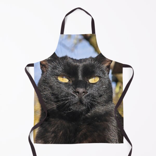 Item preview, Golden-Eyed Black Cat Portrait designed and sold by MB-CatPrints.