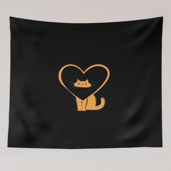 Item preview, Cat Heart Outline designed and sold by loosequee.