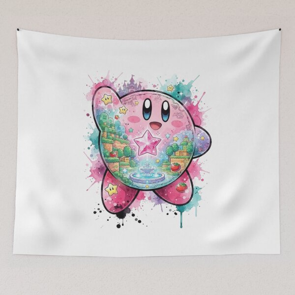 Item preview, Magical Kirby Dream Land Watercolor Splash Art designed and sold by Alaric4you.