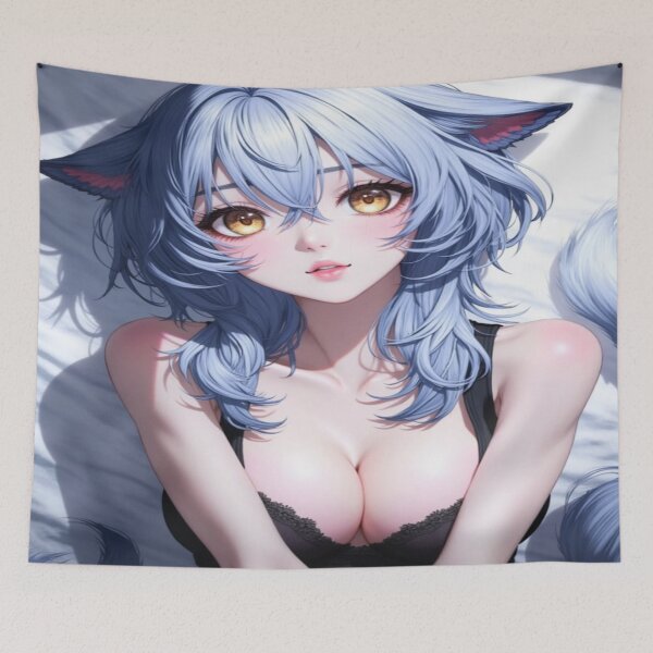 Item preview, Feline Feminine Intrigue | Busty Anime Catgirl Portrait designed and sold by KasaHunterHarem.