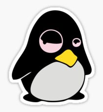 LAZY LINUX TUX PENGUIN Sticker
