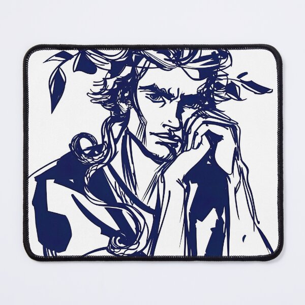 Item preview, Dionysus, Greek deity - Blue Abstract Art designed and sold by shadow-bloom.