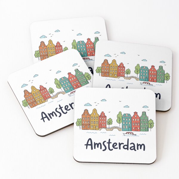 Item preview, Amsterdam Cityscape Doodle Art designed and sold by Travelpeak.