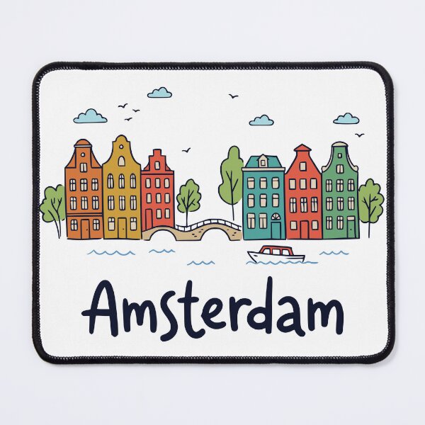 Item preview, Amsterdam Cityscape Doodle Art designed and sold by Travelpeak.